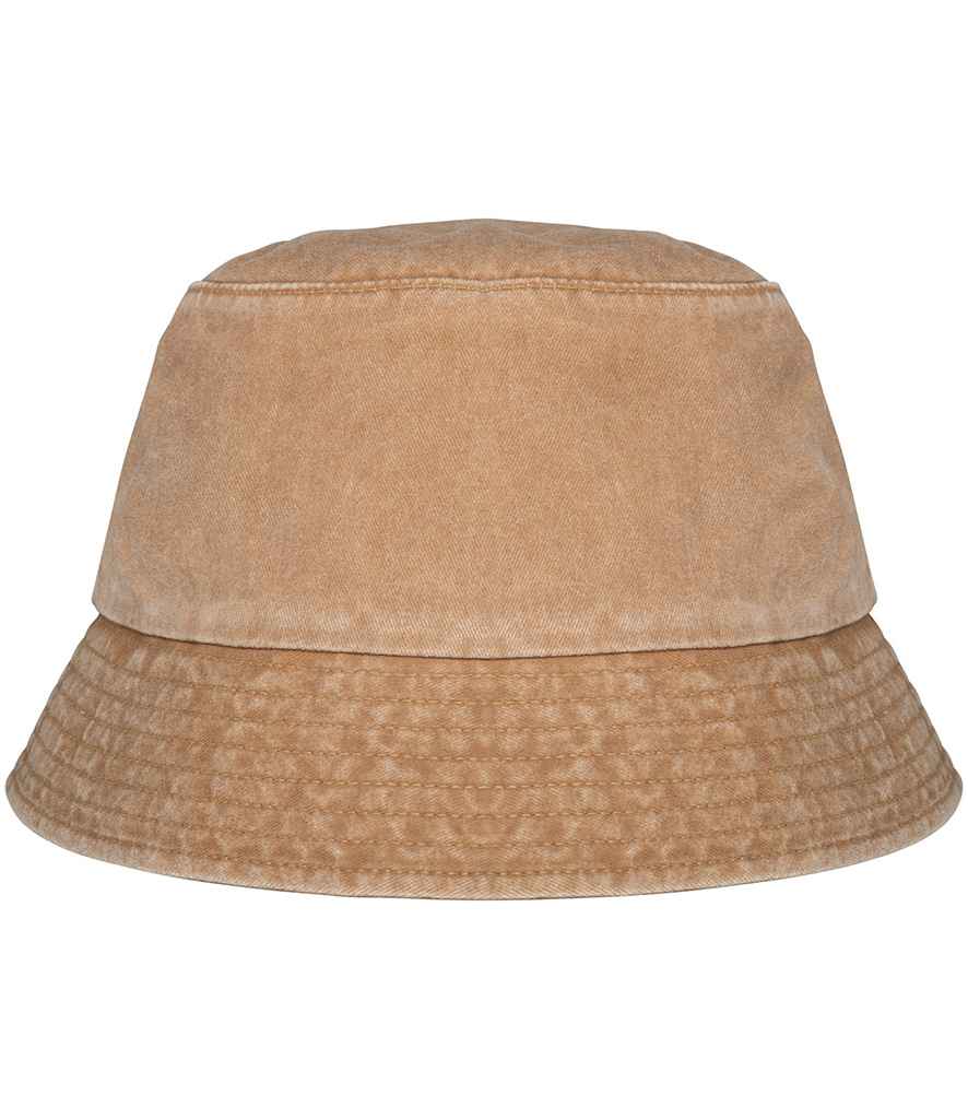 Native Spirit Faded Bucket Hat - Washed Dark Camel