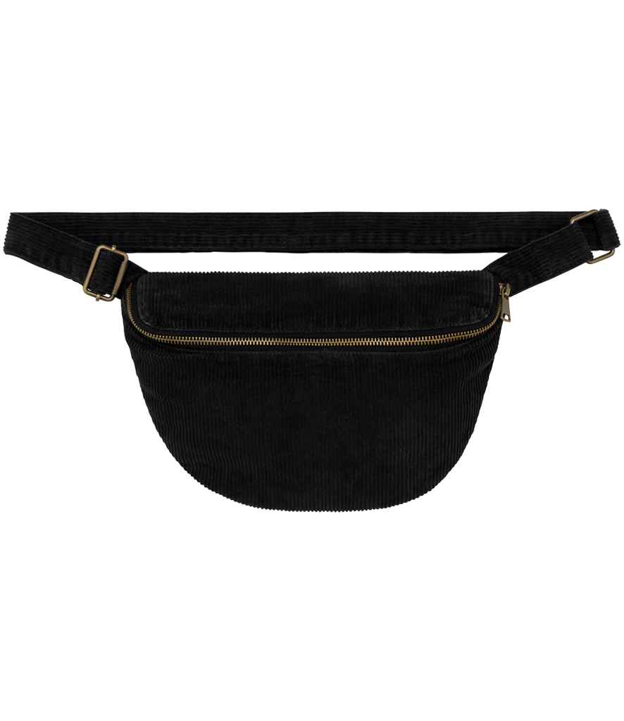 Native Spirit Corduroy Faded Waist Bag - Washed Black