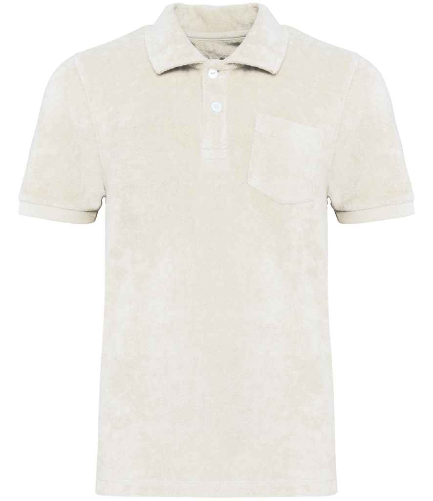 Native Spirit Kids Terry Towel Polo Shirt - Ivory