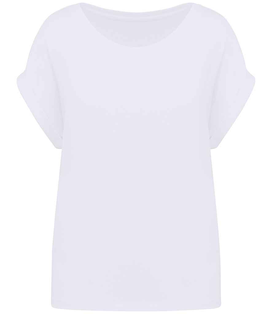 Native Spirit Ladies Roll-Up Sleeve T-Shirt - White