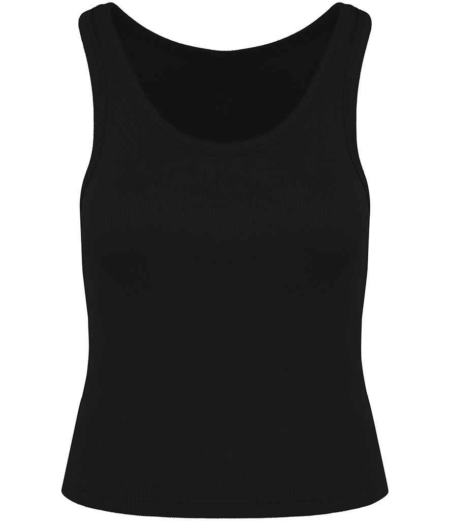 Native Spirit Ladies Ribbed Tank Top - Black
