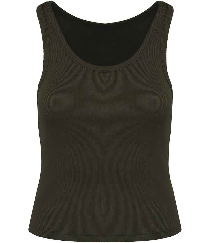 Native Spirit Ladies Ribbed Tank Top - Organic Khaki