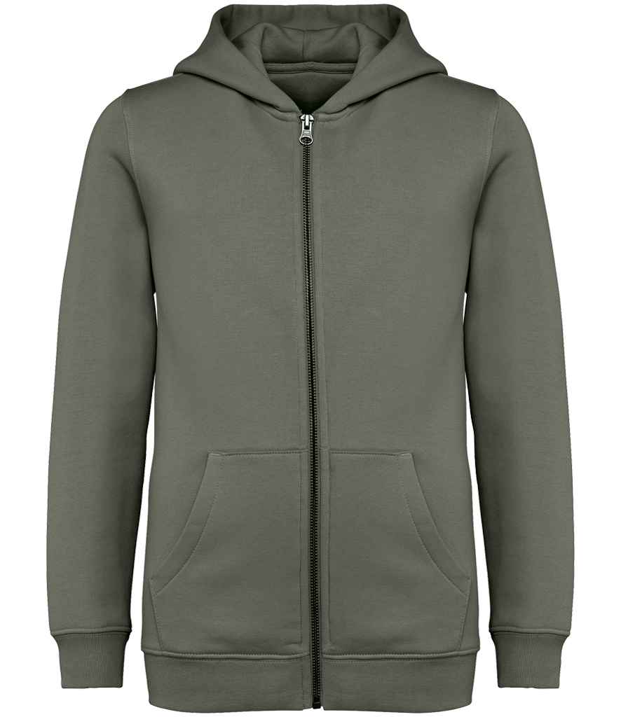 Native Spirit Kids Full Zip Hoodie - Organic Khaki