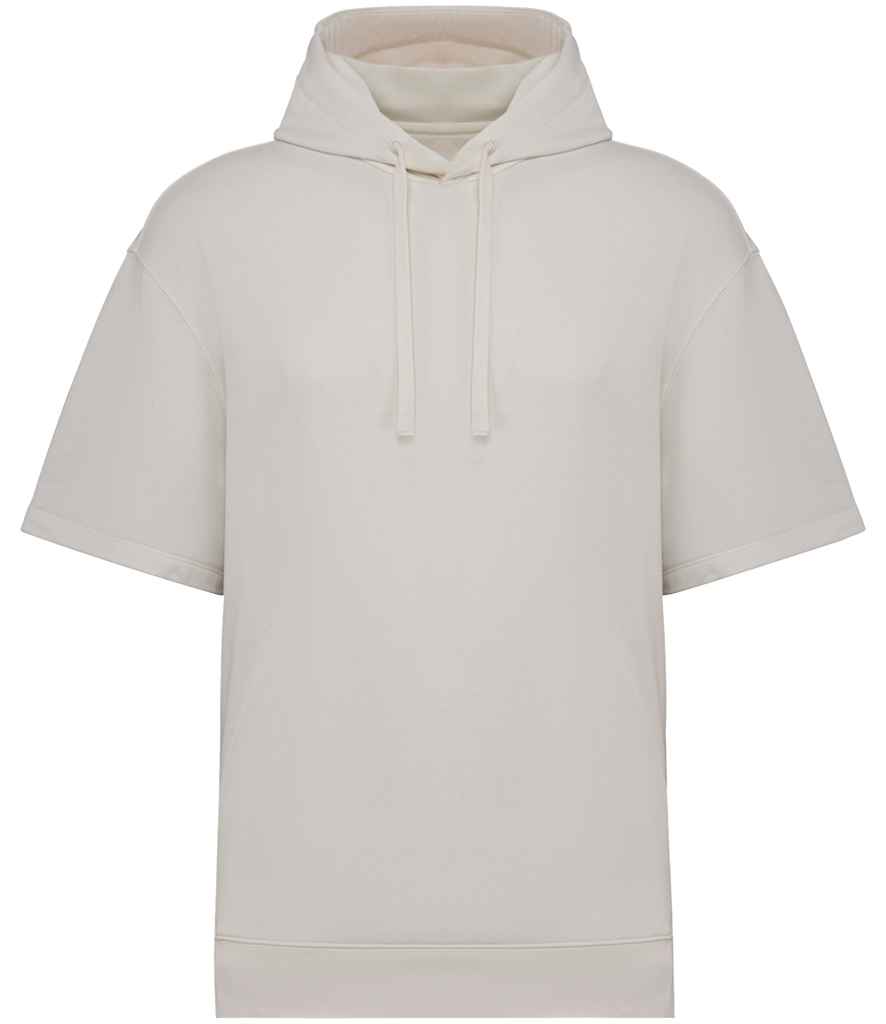 Native Spirit Unisex French Terry Short Sleeve Hooded Sweatshirt - Ivory