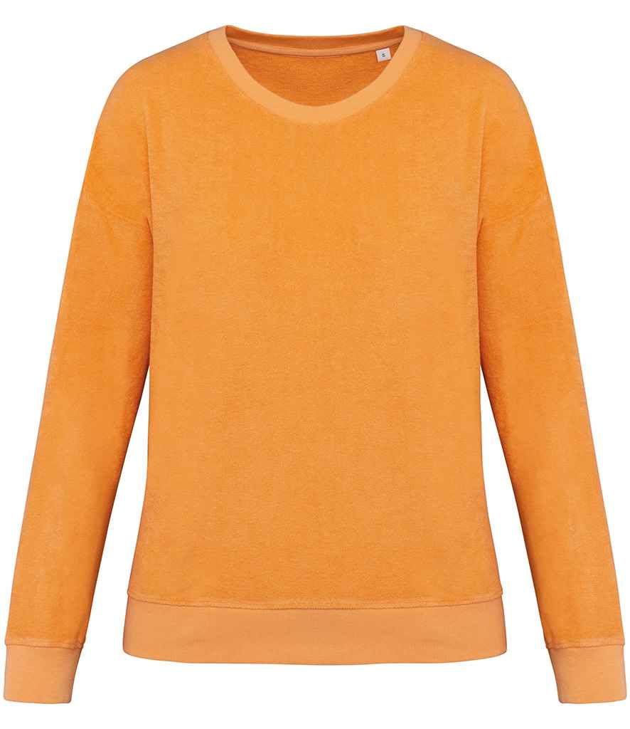 Native Spirit Ladies Terry Towel Sweatshirt - Apricot