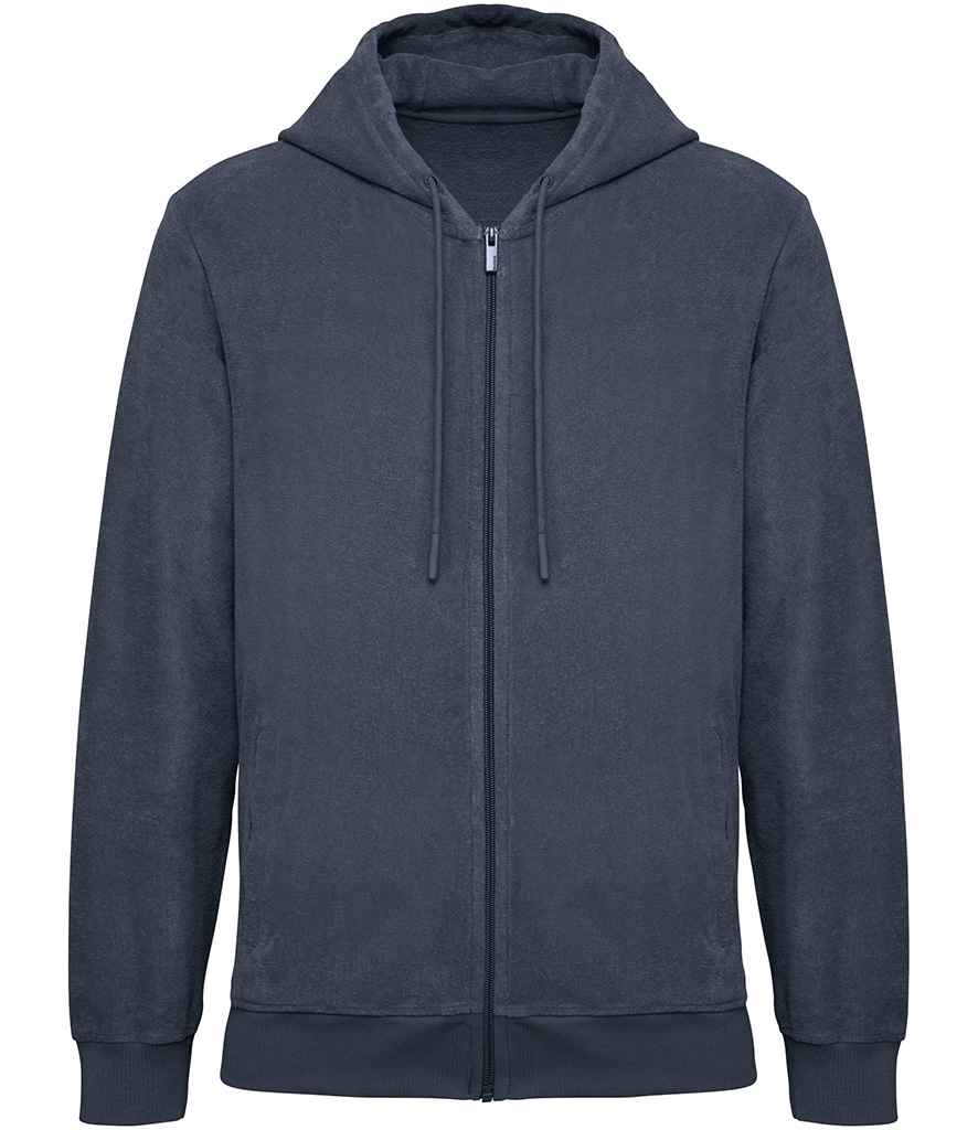 Native Spirit Terry Towel Full Zip Hooded Sweatshirt - Navy