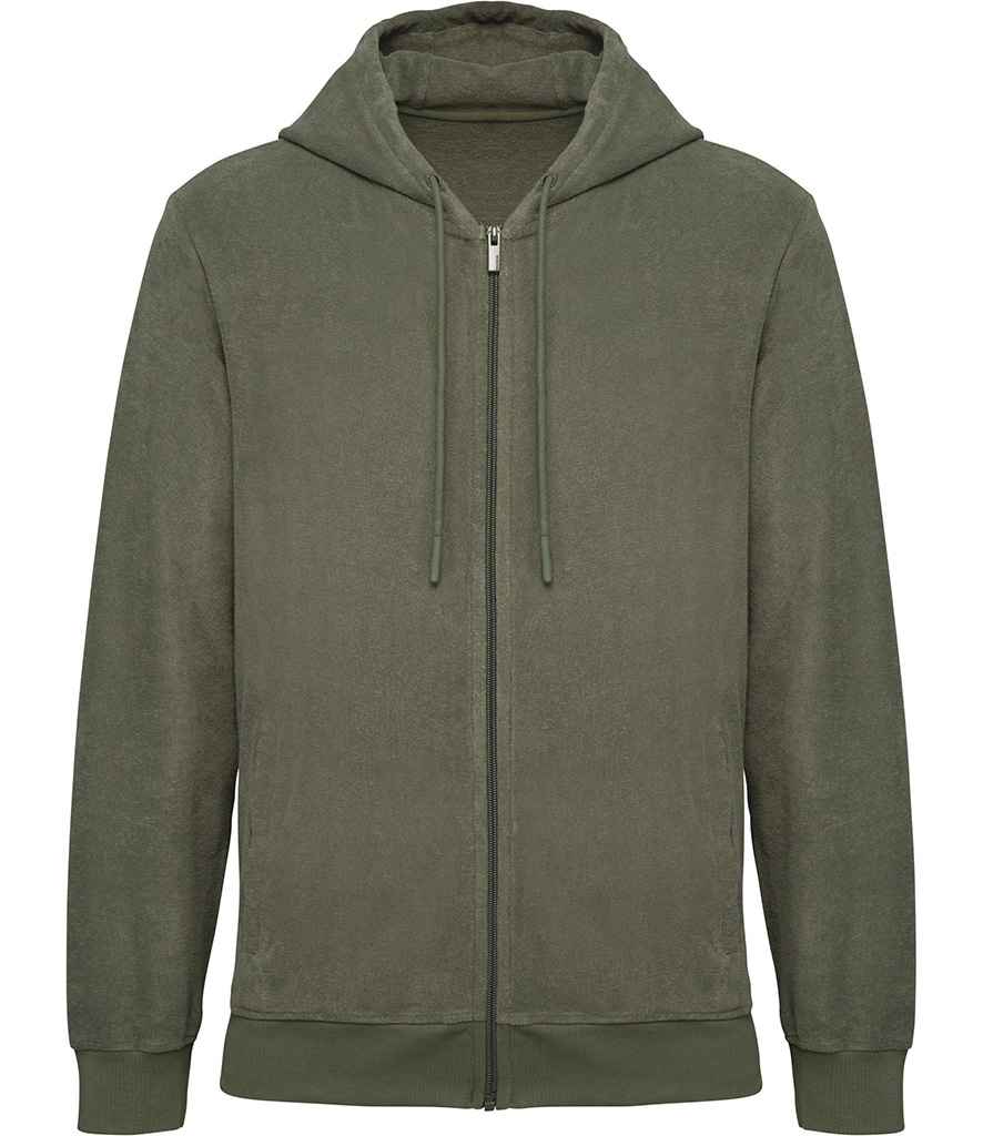 Native Spirit Terry Towel Full Zip Hooded Sweatshirt - Organic Khaki