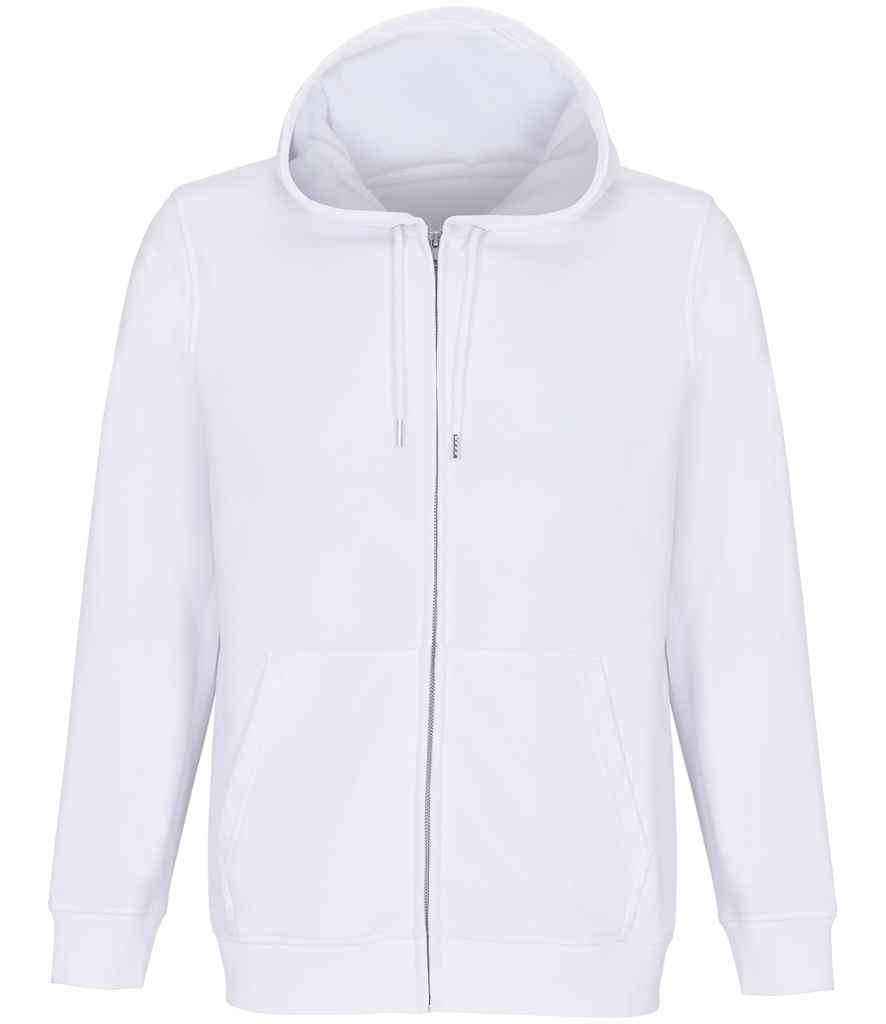 SOL'S Unisex Calipso Full Zip Hoodie - White