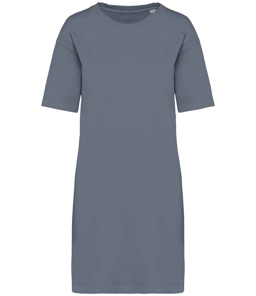 Native Spirit Ladies T-Shirt Dress - Washed Mineral Grey