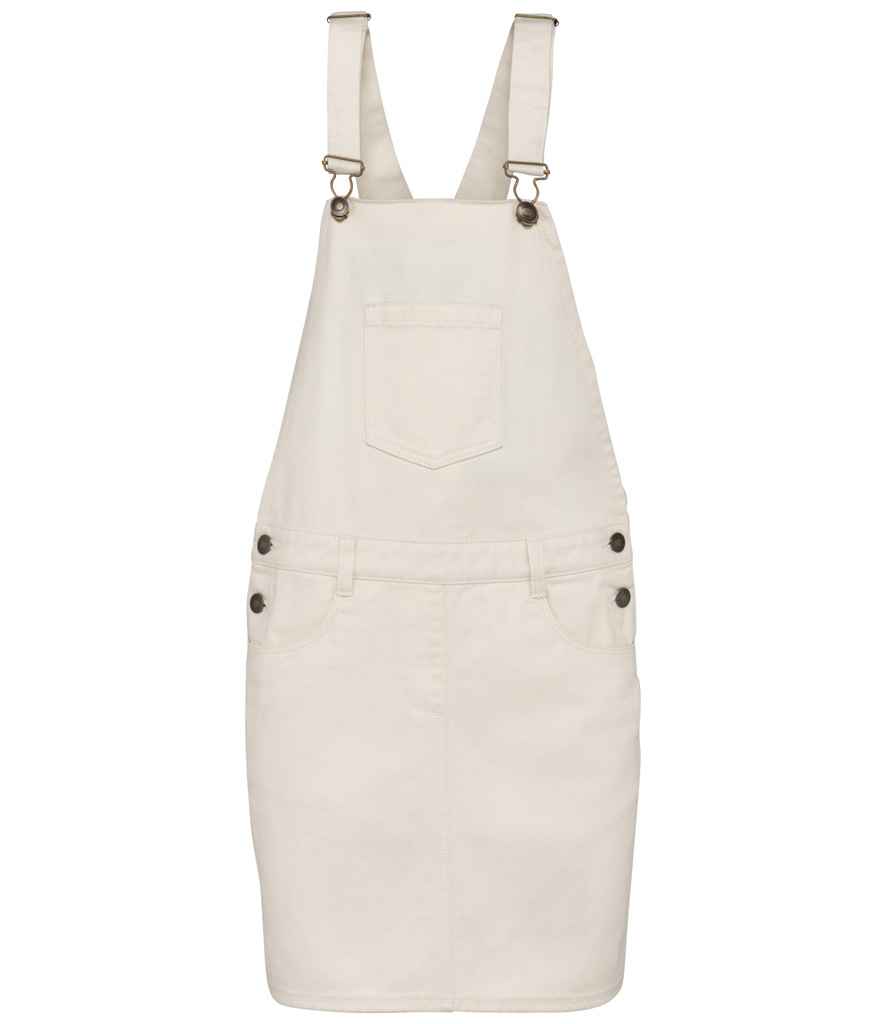 Native Spirit Ladies Dungarees Dress - Ivory
