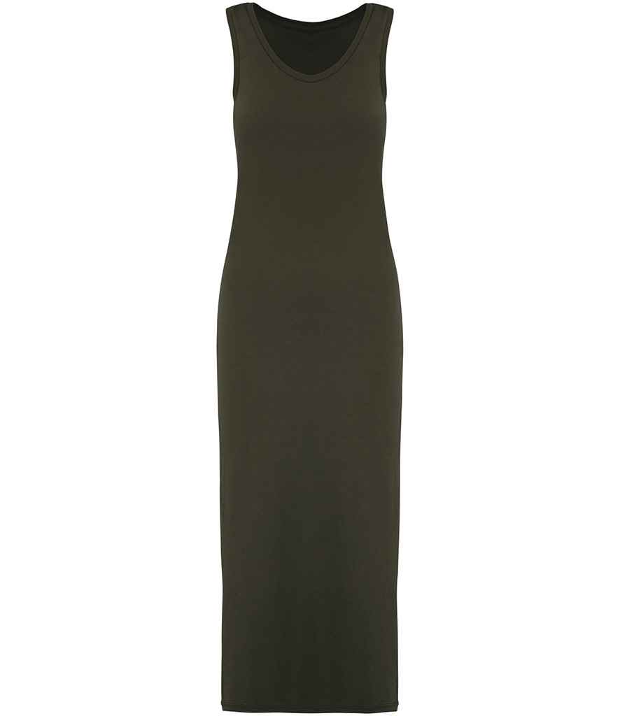 Native Spirit Ladies Jersey Washed Dress - Washed Organic Khaki