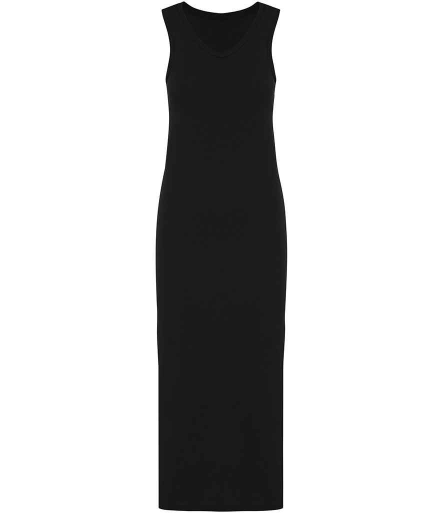 Native Spirit Ladies Jersey Washed Dress - Washed Coal Grey