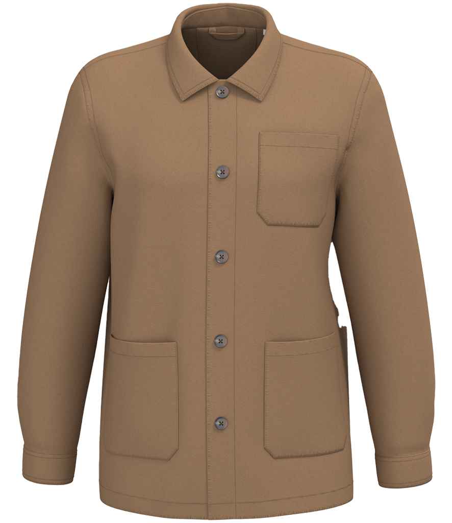 Native Spirit Washed Effect Work Jacket - Washed Dark Camel