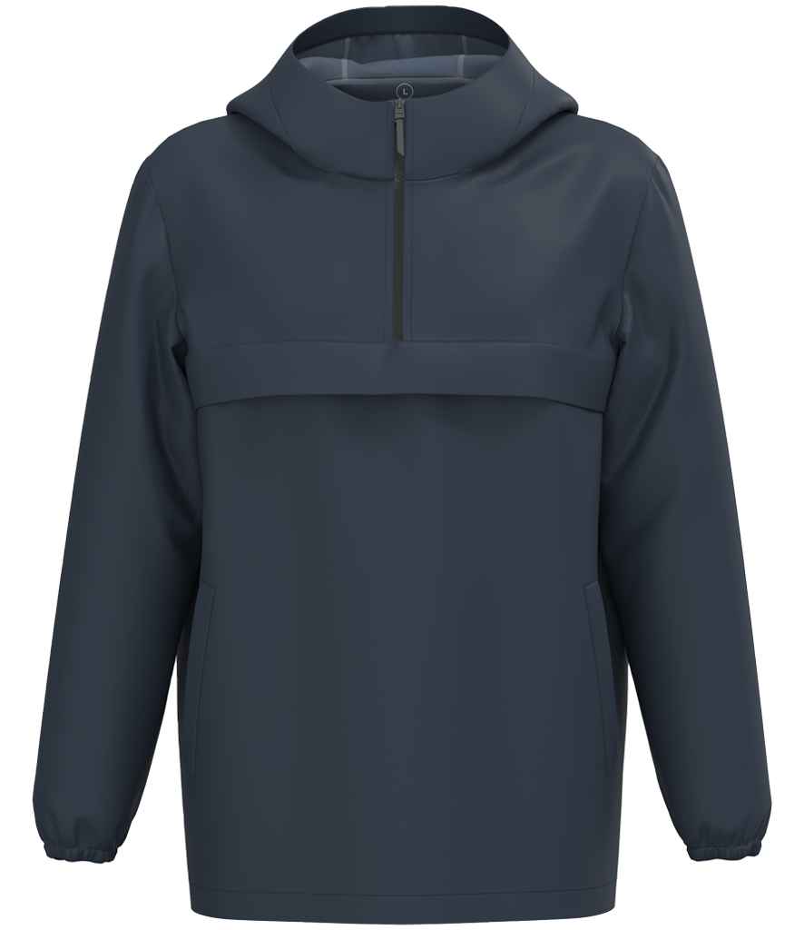 Native Spirit Unisex Waterproof 1/4 Zip Windbreaker - Navy