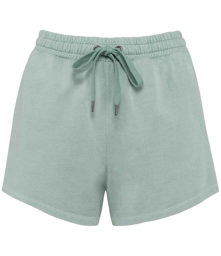 Native Spirit Ladies Terry 280 Shorts - Washed Jade Green