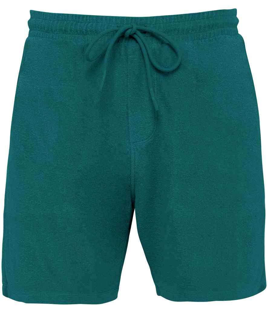 Native Spirit Terry Towel Shorts - Peacock Green
