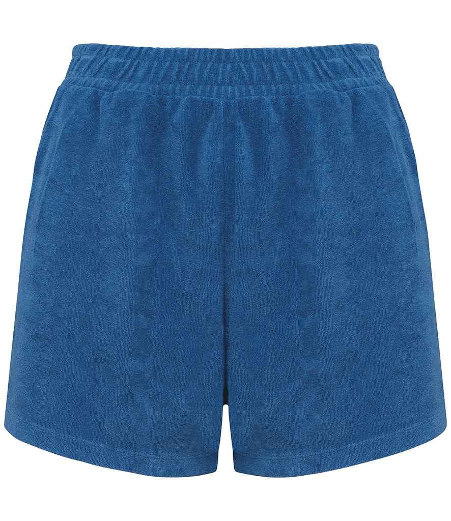 Native Spirit Ladies Terry Towel Shorts - Riviera blue