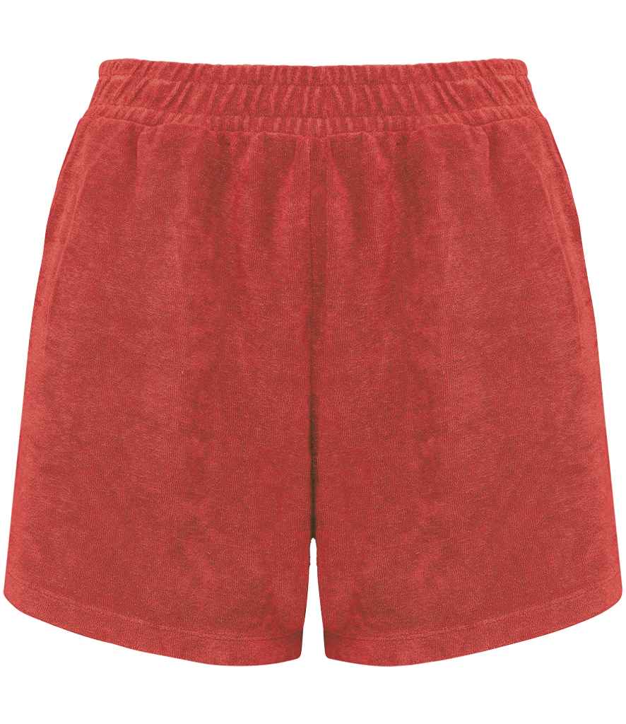 Native Spirit Ladies Terry Towel Shorts - Paprika