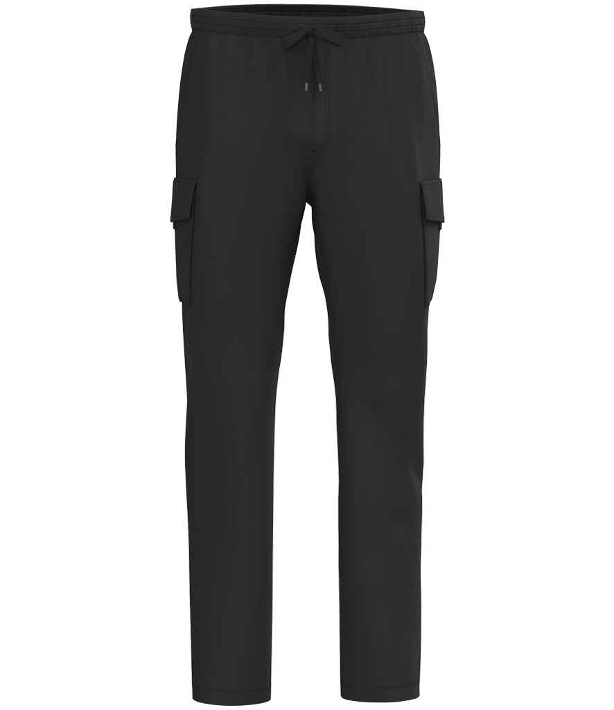 Native Spirit French Terry Washed Cargo Trousers - Washed Black
