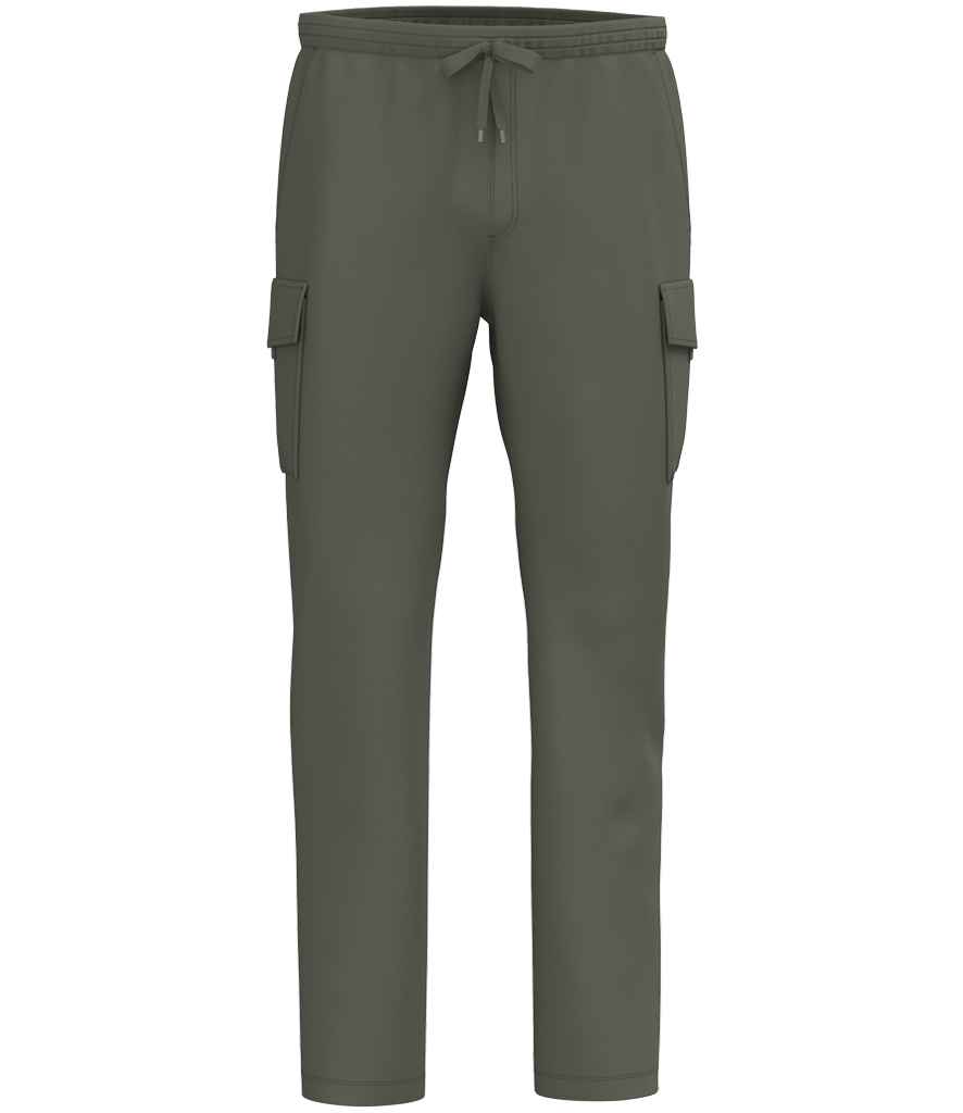 Native Spirit French Terry Washed Cargo Trousers - Washed Organic Khaki