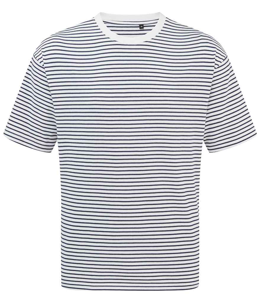 Premier Unisex Utility 2.0 Oversized T-Shirt - Navy/White Stripe