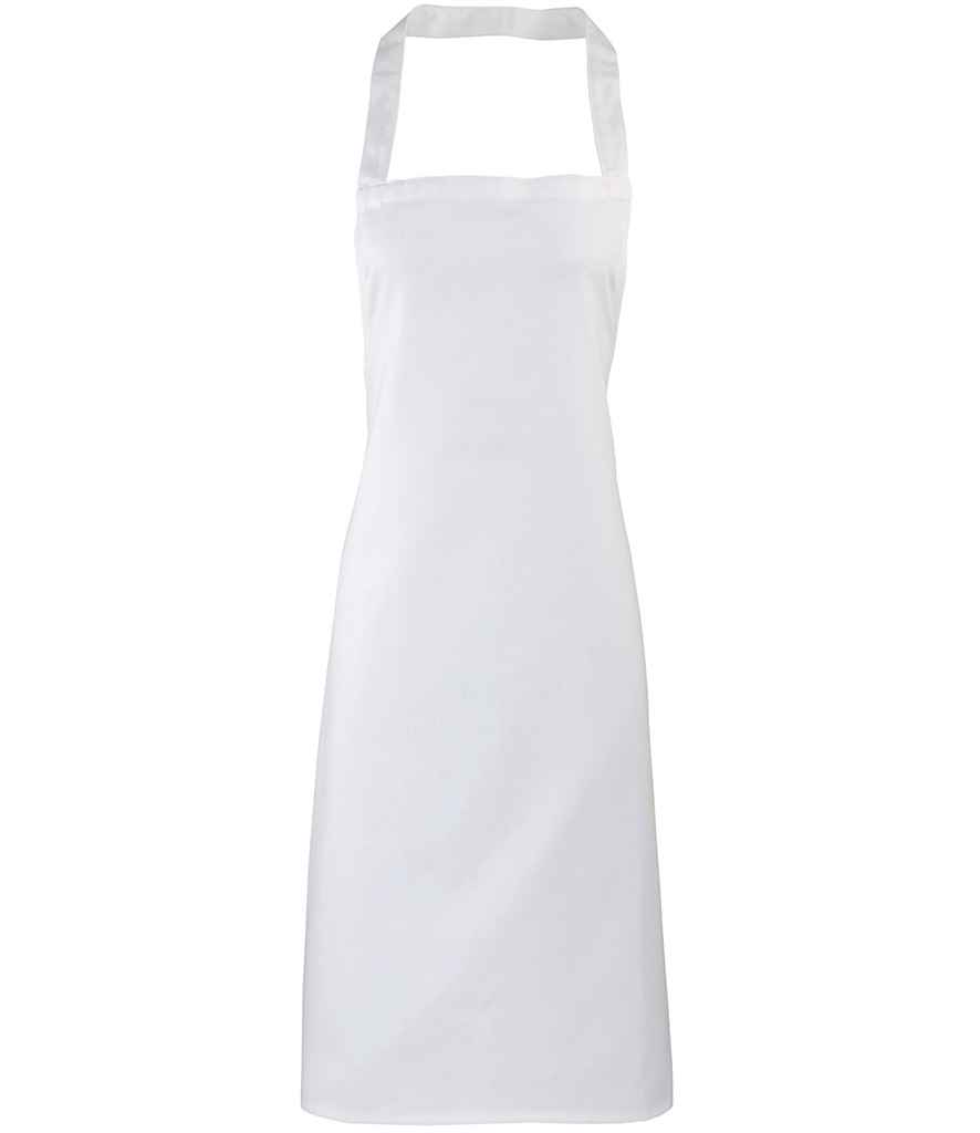 Premier Organic Cotton Bib Apron - White