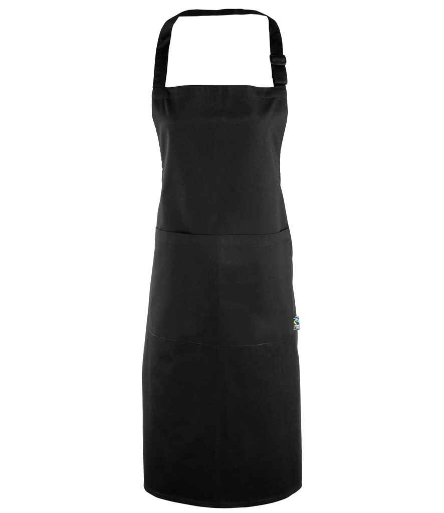 Premier Fairtrade Organic Cotton Bib Apron - Black
