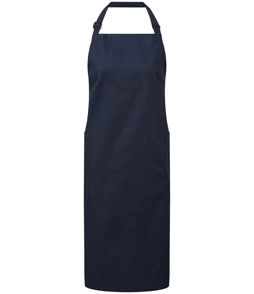 Premier Recycled Polyester and Fairtrade Organic Cotton Bib Apron - Navy