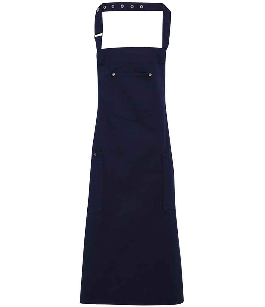 Premier Cotton Chino Bib Apron - Navy