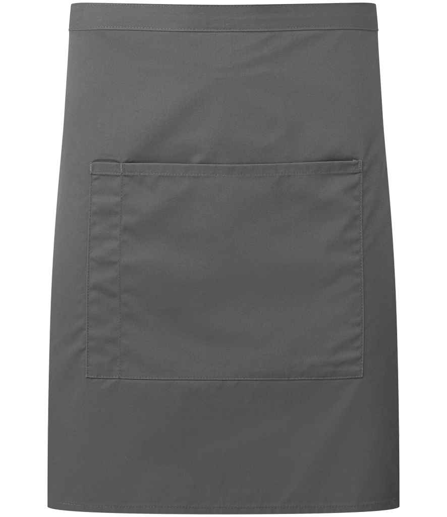 Premier 'Colours' Mid Length Apron with Pocket - Dark Grey