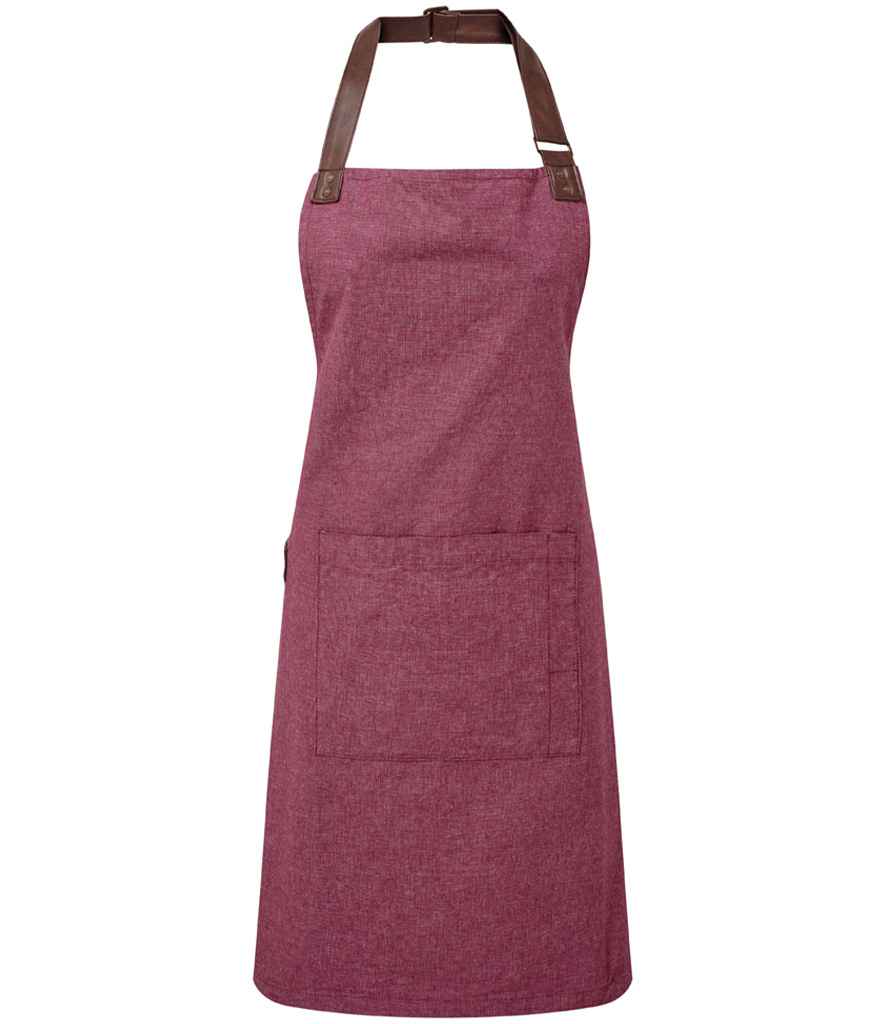 Premier Annex Oxford Bib Apron - Burgundy