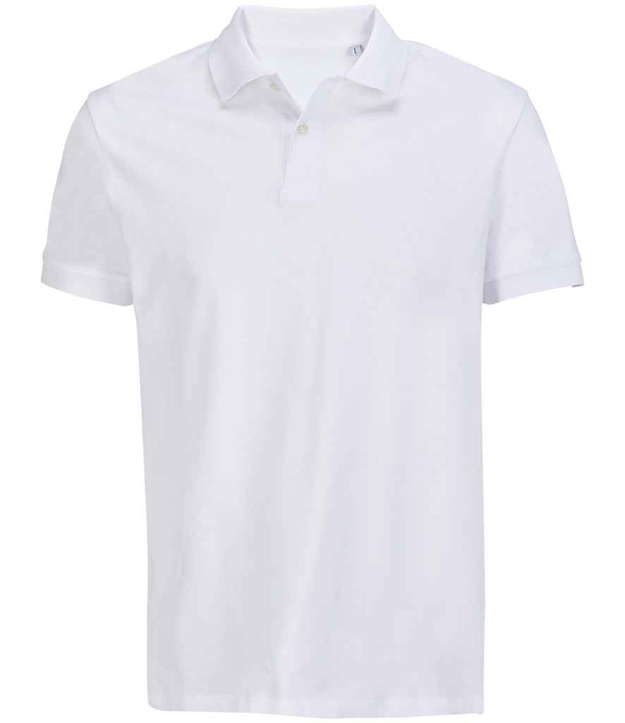 SOL'S Unisex Pacific Twin Piqué Polo Shirt - White