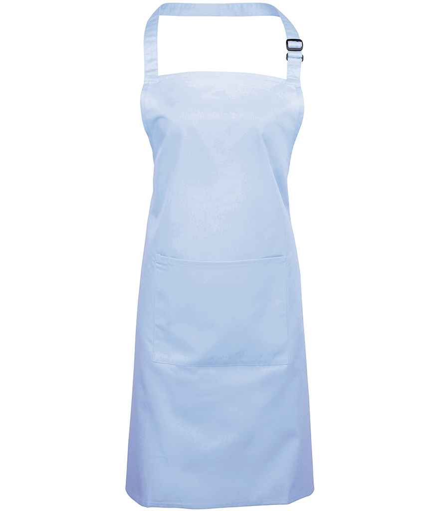 Premier 'Colours' Bib Apron with Pocket - Light Blue