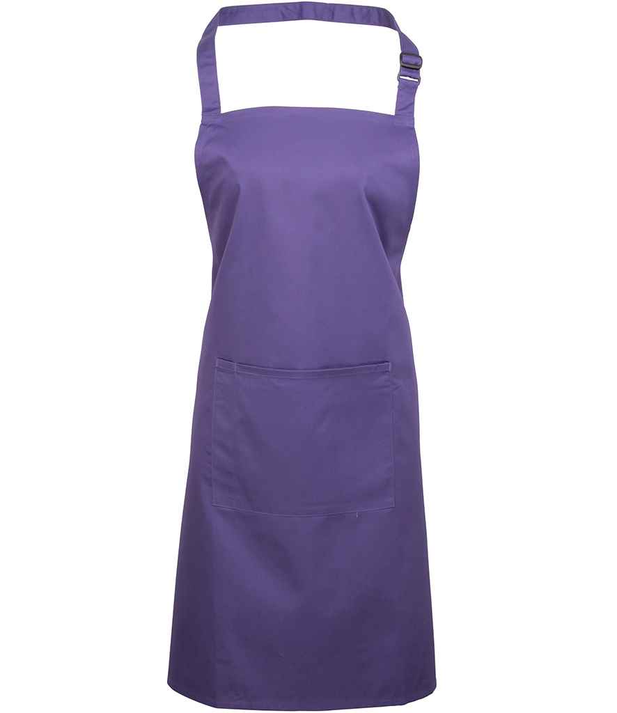 Premier 'Colours' Bib Apron with Pocket - Purple