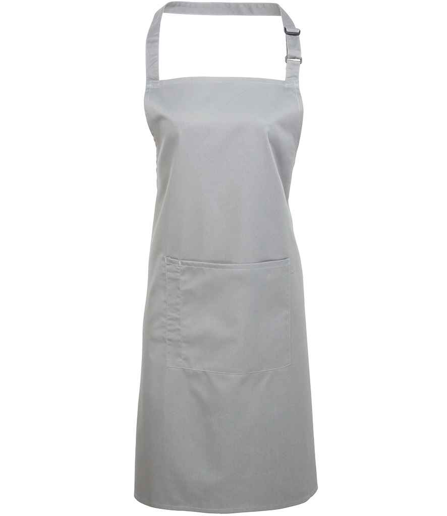 Premier 'Colours' Bib Apron with Pocket - Silver