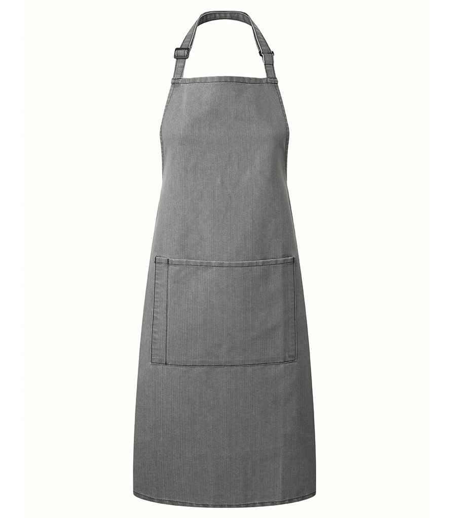 Premier 'Colours' Bib Apron with Pocket - Grey Denim