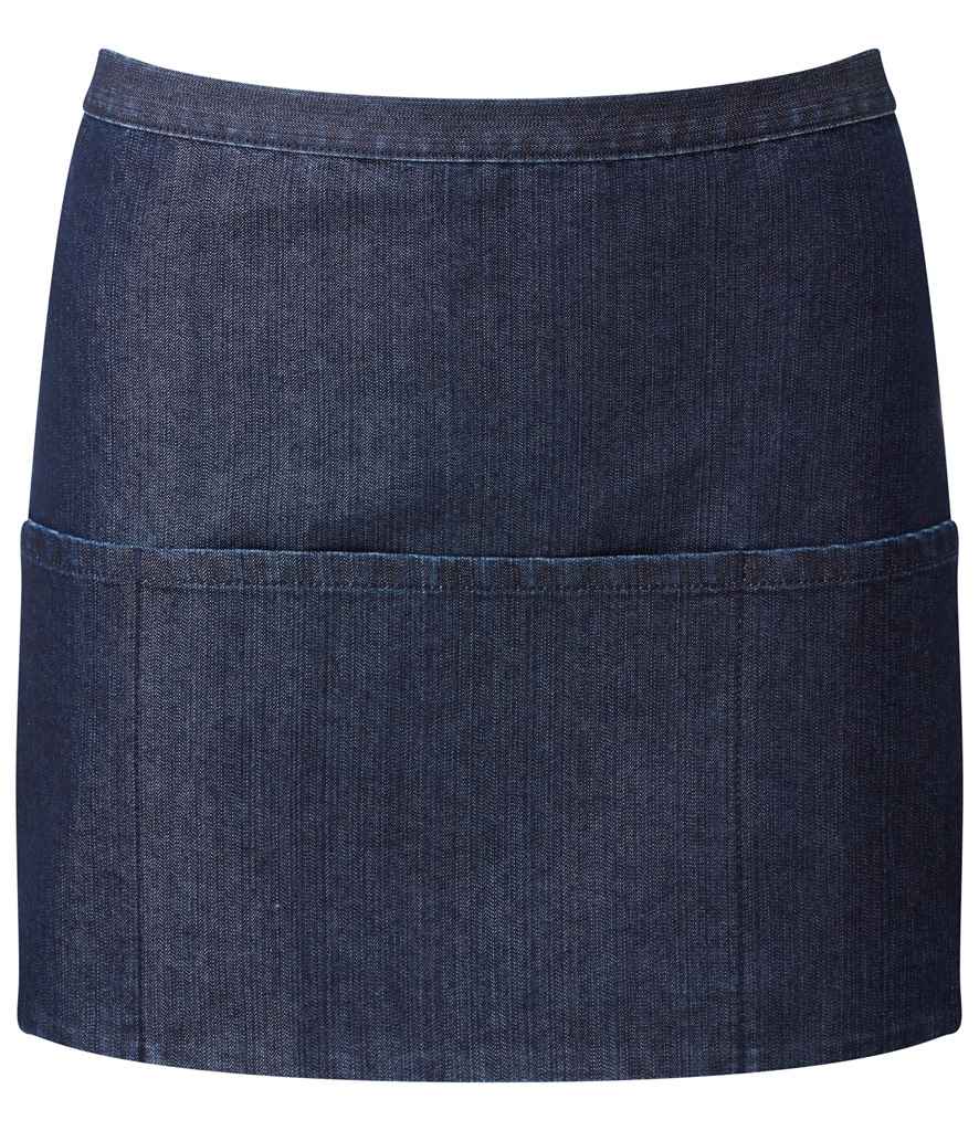 Premier 'Colours' 3 Pocket Apron - Indigo Denim
