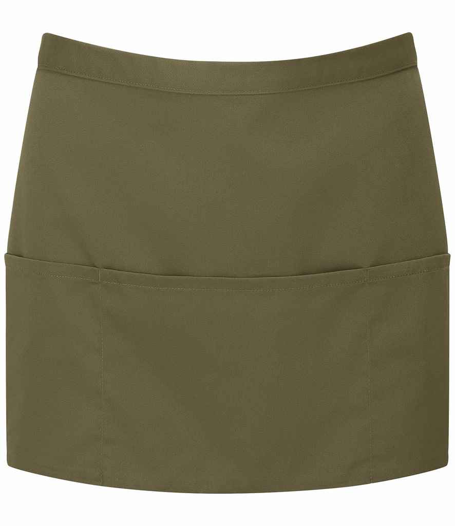 Premier 'Colours' 3 Pocket Apron - Olive Green