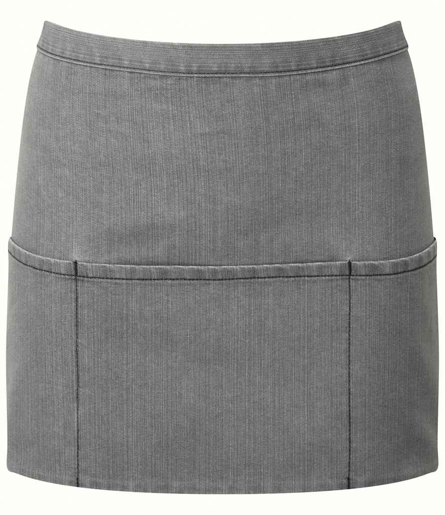 Premier 'Colours' 3 Pocket Apron - Grey Denim