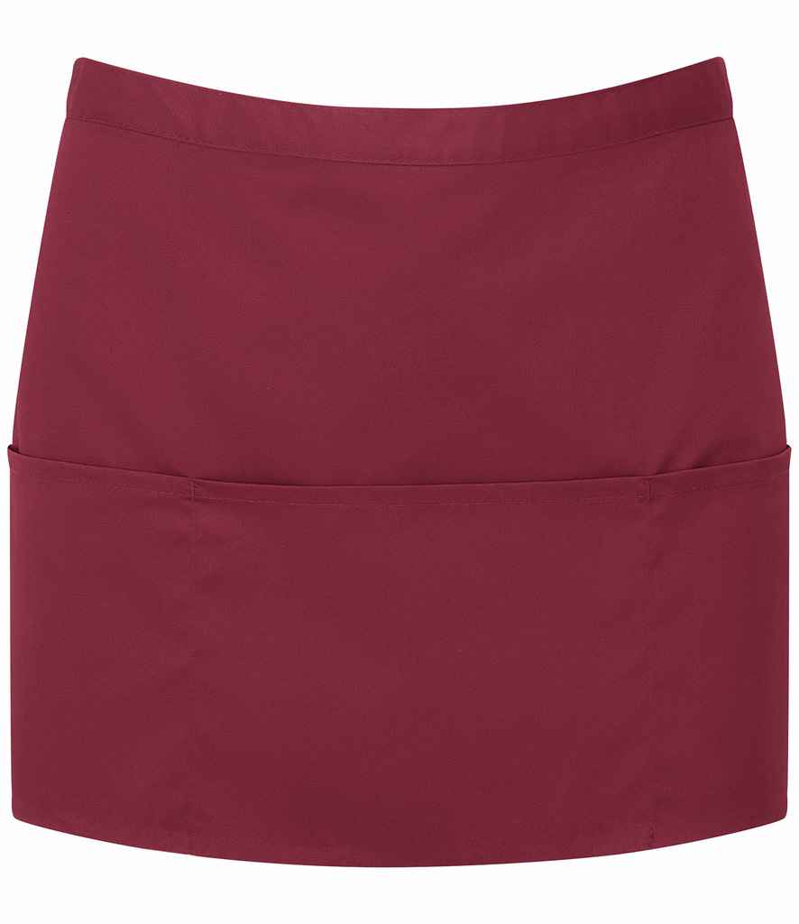 Premier 'Colours' 3 Pocket Apron - Burgundy