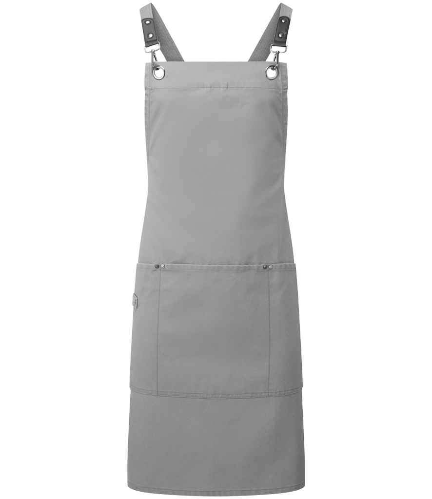 Premier Clip 'n' Clasp Cross Back Bib Apron - Dark Grey