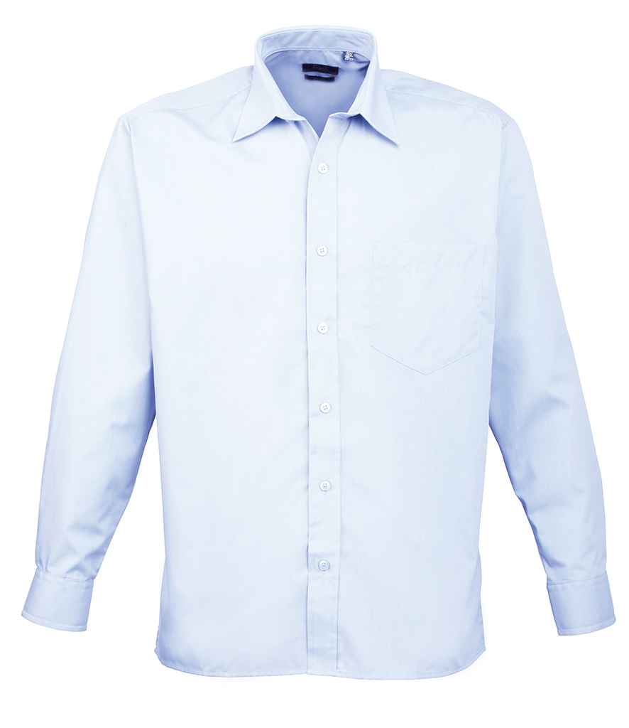 Premier Long Sleeve Poplin Shirt - Light Blue
