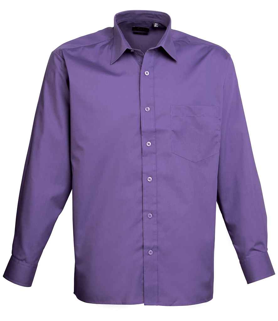 Premier Long Sleeve Poplin Shirt - Purple