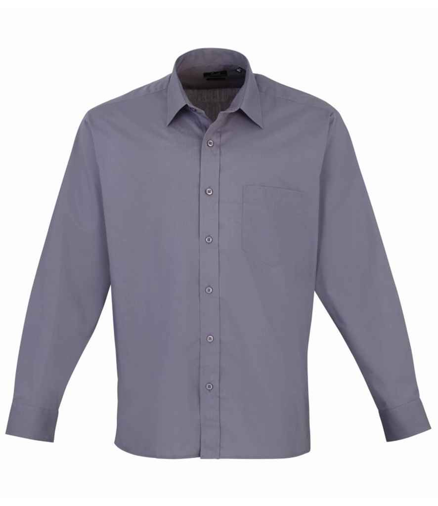 Premier Long Sleeve Poplin Shirt - Steel