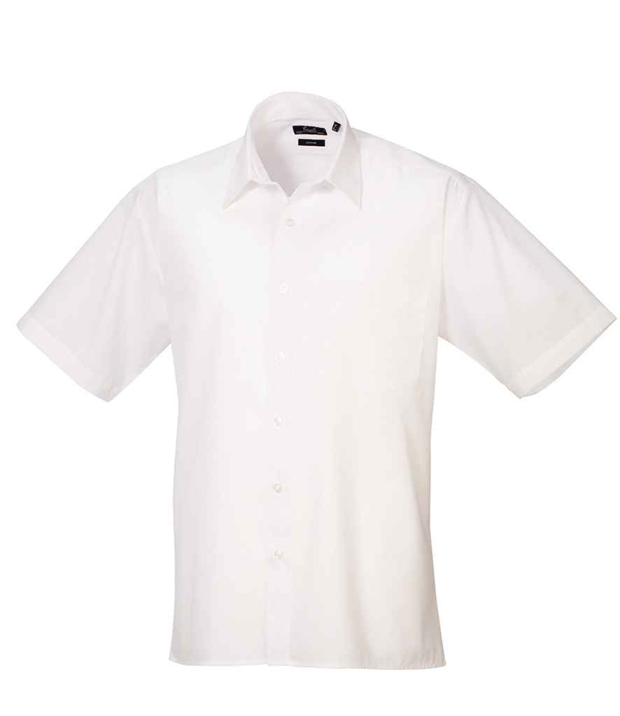 Premier Short Sleeve Poplin Shirt - White