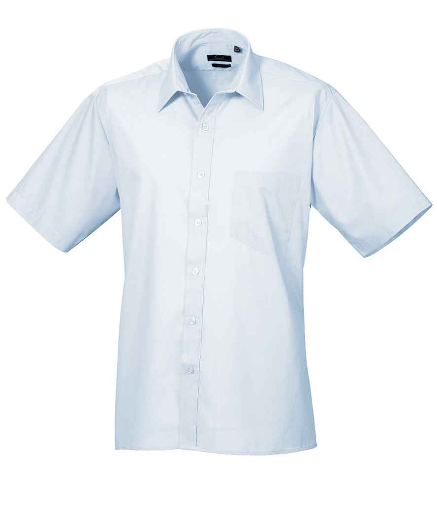 Premier Short Sleeve Poplin Shirt - Light Blue