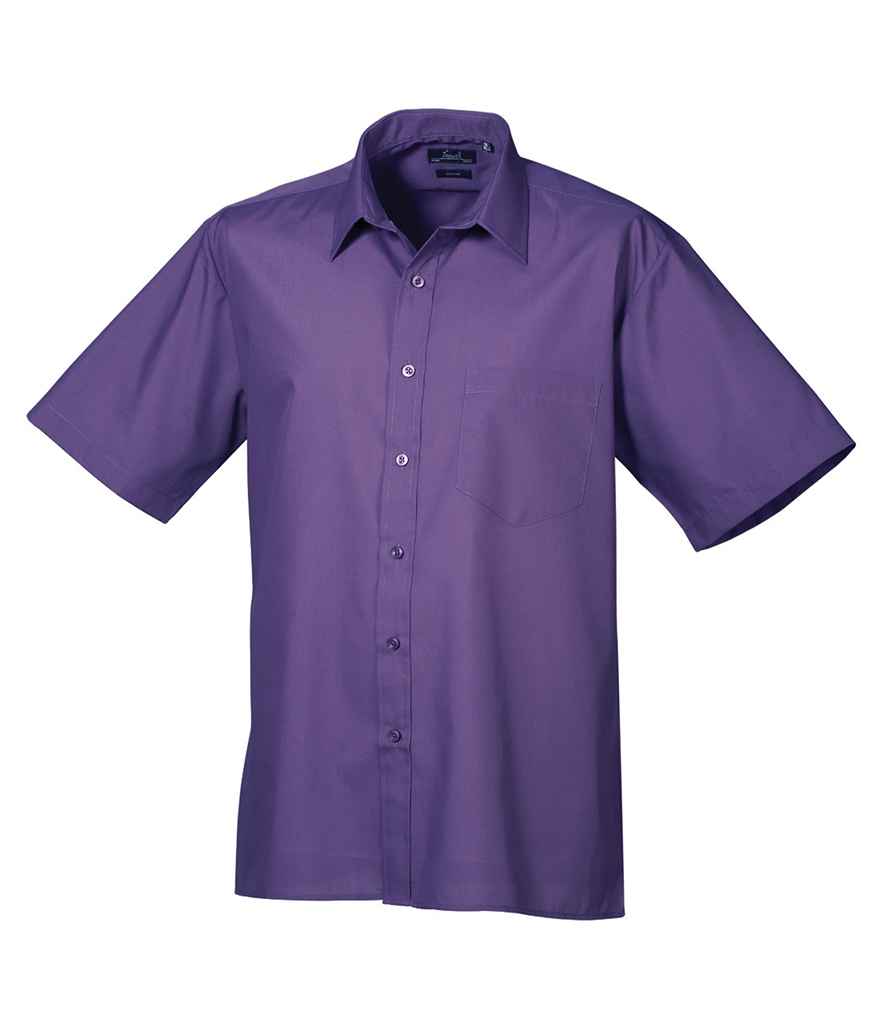 Premier Short Sleeve Poplin Shirt - Purple