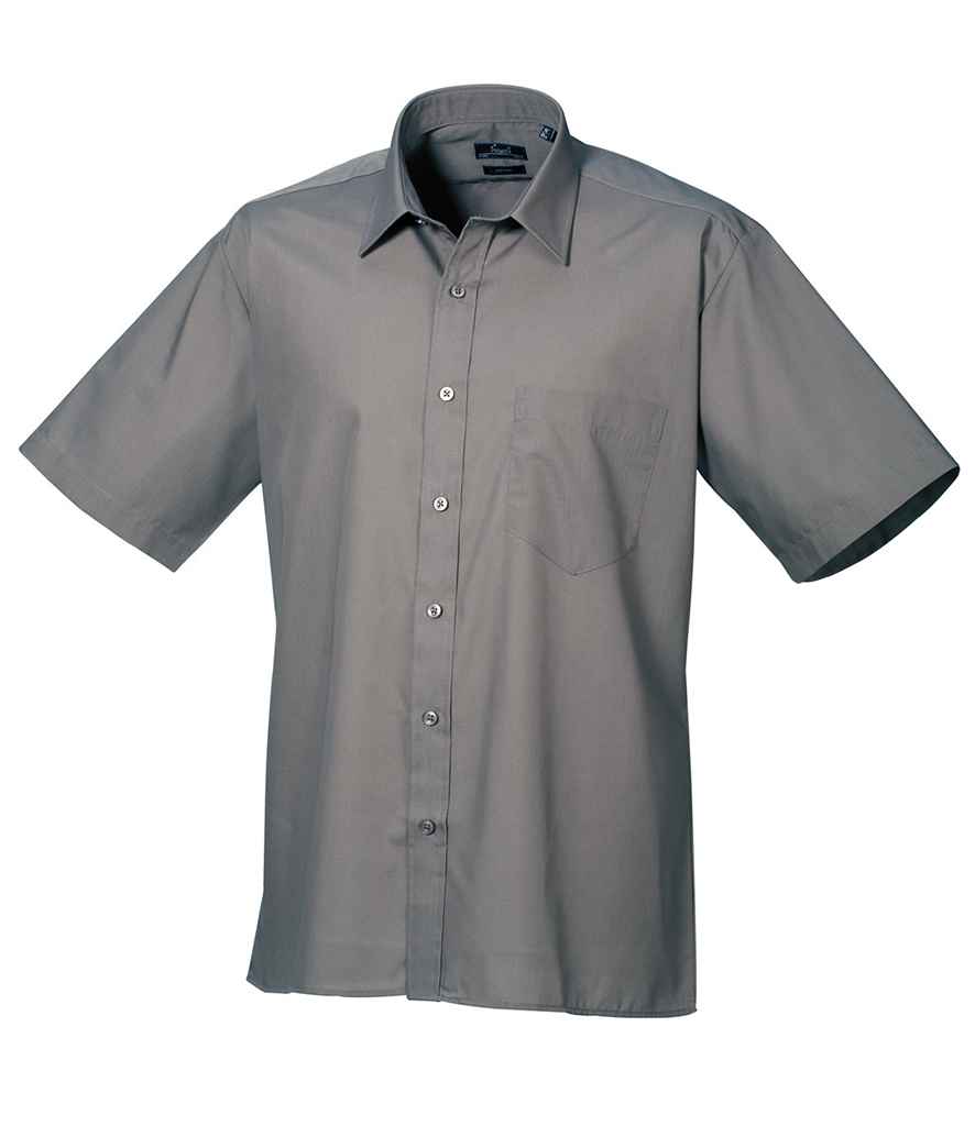 Premier Short Sleeve Poplin Shirt - Dark Grey