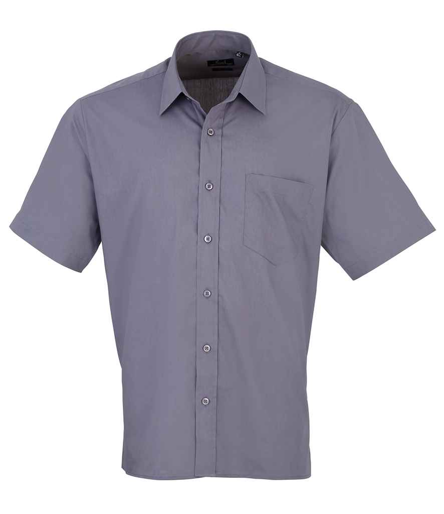 Premier Short Sleeve Poplin Shirt - Steel