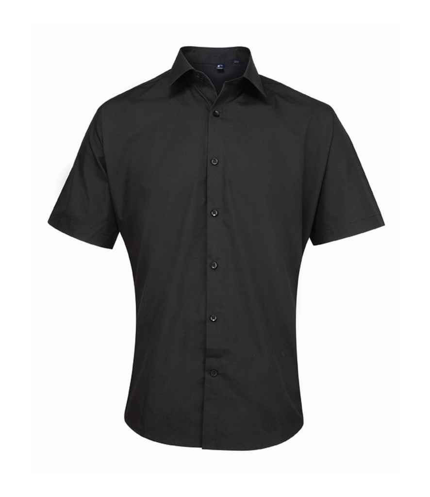 Premier Supreme Short Sleeve Poplin Shirt - Black